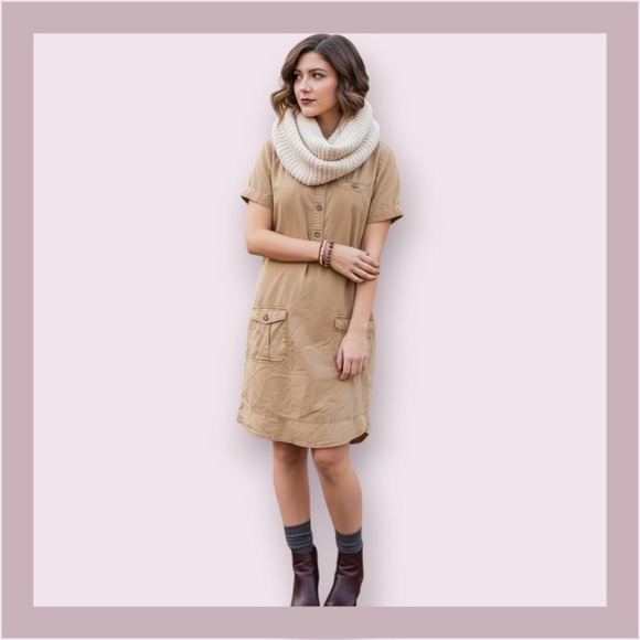 Daughters of the Liberation Utility Style Button Front Dress - Picture 1 of 6